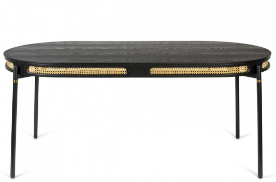 Stół 'Don't Stop the Webbing' 180x90cm - Czarny