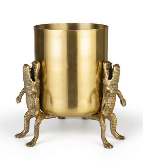 Wazon 'Crocodile' L - Mosiądz