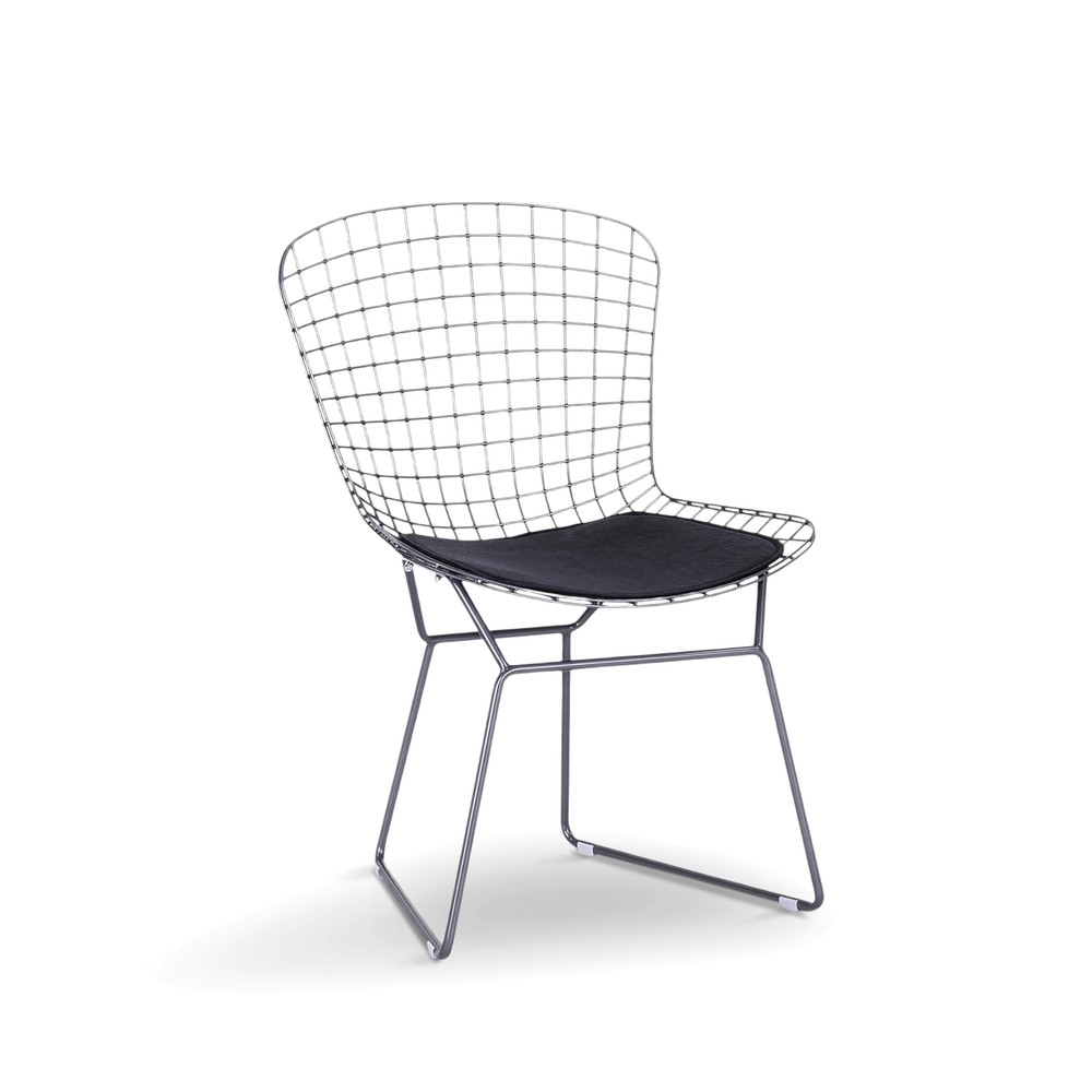 Krzesło 'Bertoia' - Srebrny/Szary