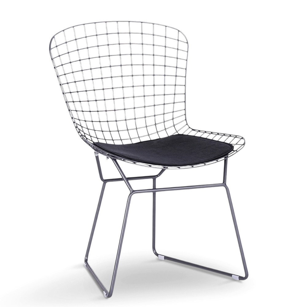 Krzesło 'Bertoia' - Srebrny/Szary