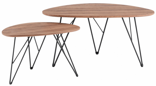 Stolik kawowy 'Twin' 2 części - Naturalny