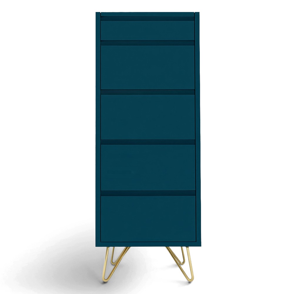 Komoda 'Elle' 45x110 - Turkus/Mosiądz