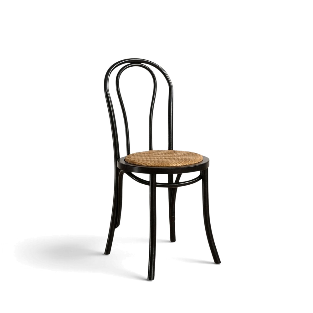 Krzesło 'Bistro' - Wicker/Czarna