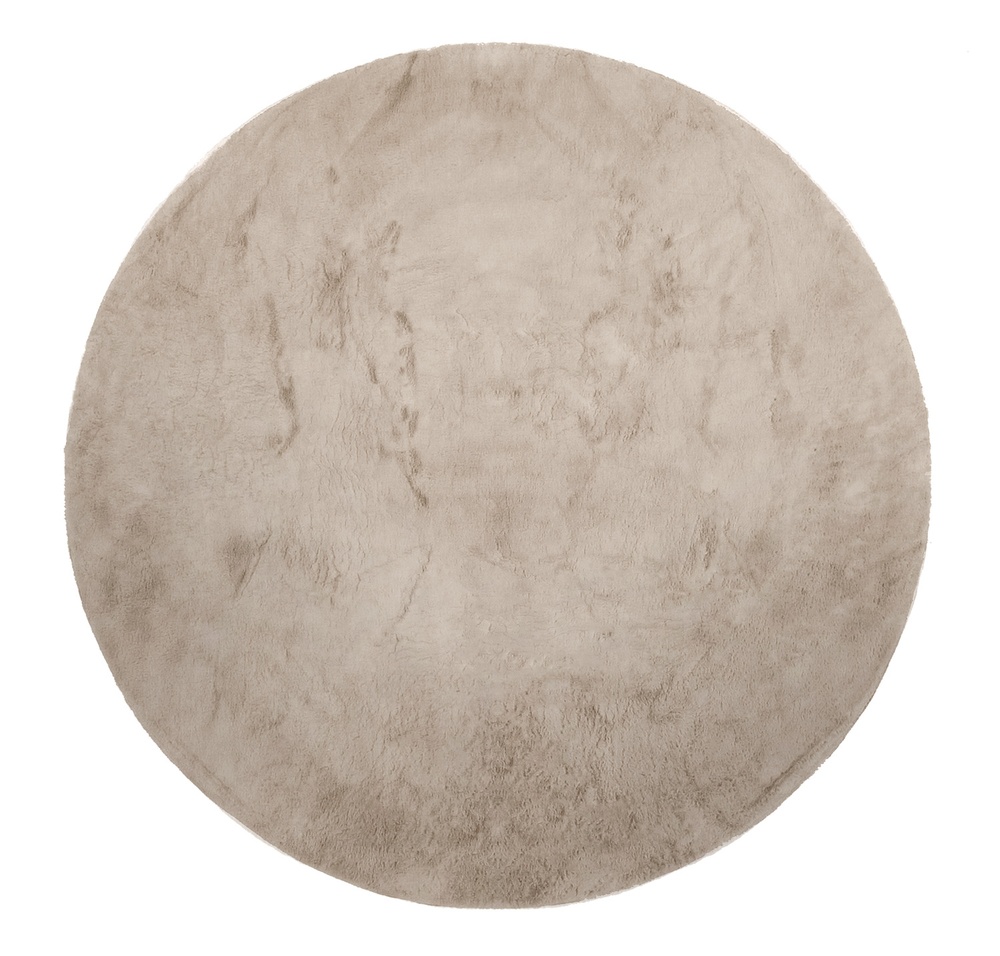 Okrągły dywan 'Aranga Super Soft Fur' - Brązowy