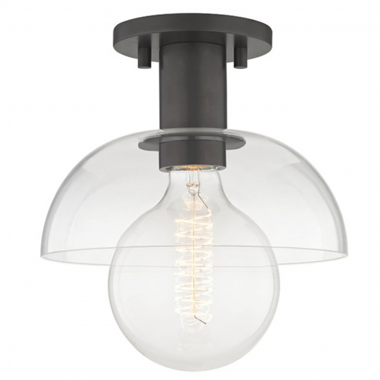 Lampa sufitowa 'Glass Shade' - Czarna
