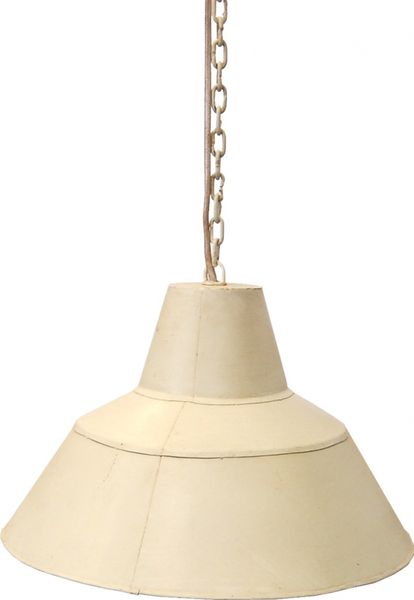 Lampa fabryczna vintage - Antyk biały/Patyna