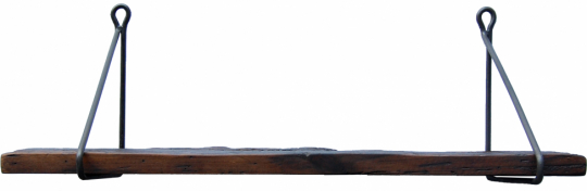 Półka 'Adel' Vintage - Drewno/Mosiądz
