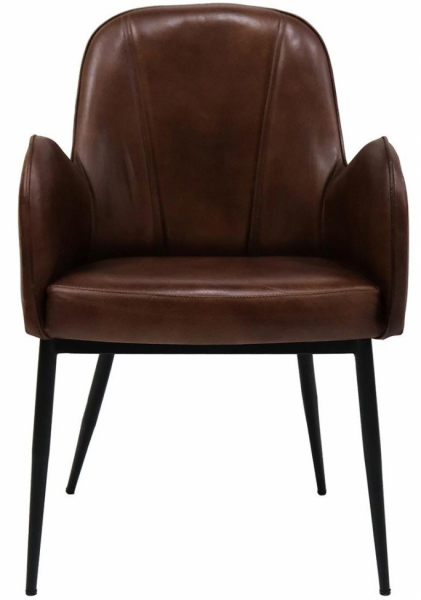 Krzesło 'Mickey' - Brązowa skóra