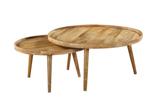 Stolik kawowy 'Manarola' 2 części - Brązowy