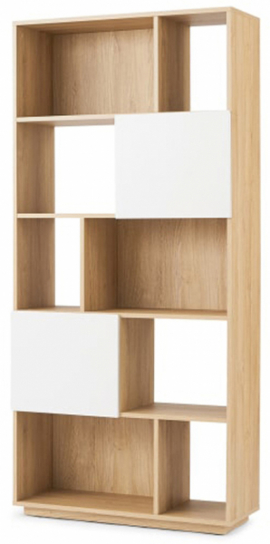 Regał 'Nevada' 80x173 - Dąb/Biały