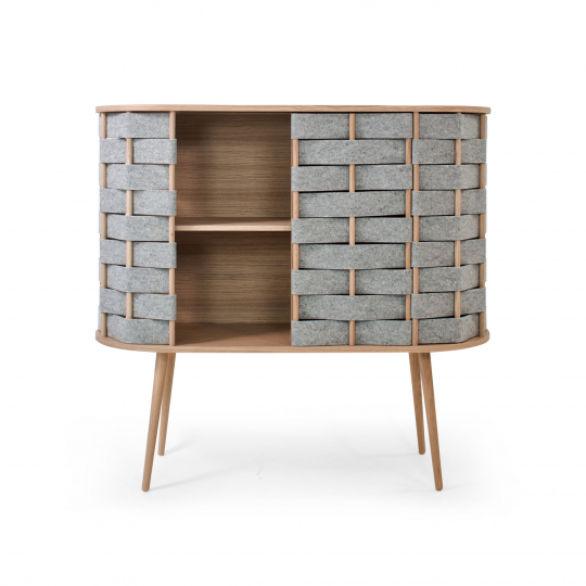 Komoda 'Felt' 120cm - Naturalny/Szary