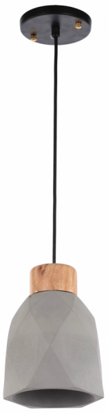 Lampa sufitowa 'Mika' - Drewno/Cement