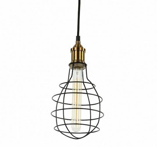 Lampa sufitowa siatka - Czarny/Mosiądz