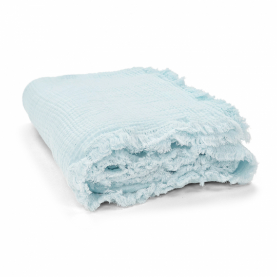 Kocyk muślinowy 'Dorena' 130x170cm - Niebieski