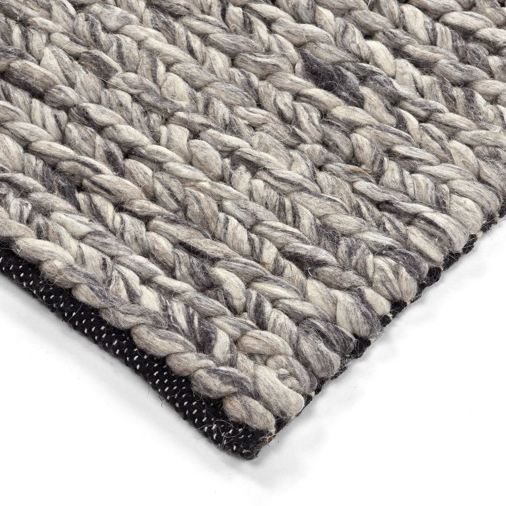 Dywan wełniany „Talvia Braided Wool” – ciemnoszary