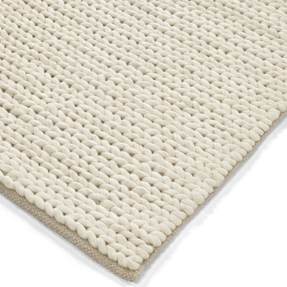 Dywan wełniany „Talvia Braided Wool” – biały
