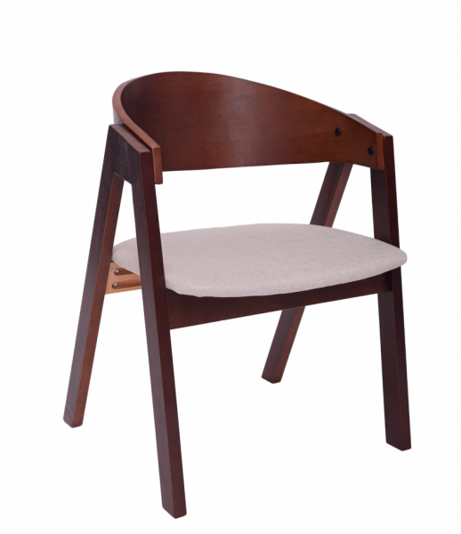 Krzesło 'Voss' - Orzech/Szary