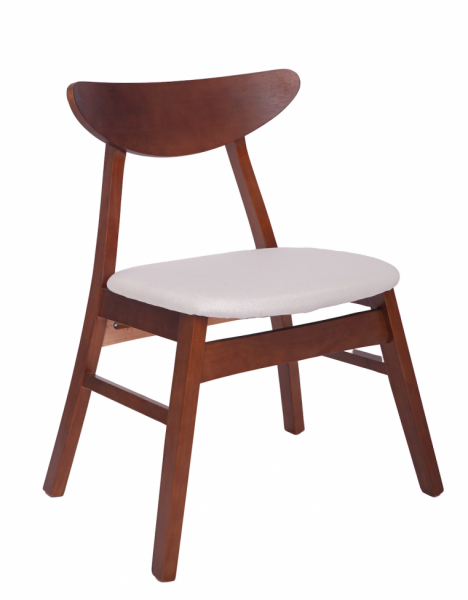 Krzesło 'Asta' - Orzech/Biały