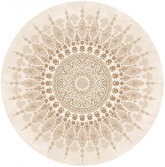 Okrągły dywan 'Sandrigo' 120cm - Beżowy