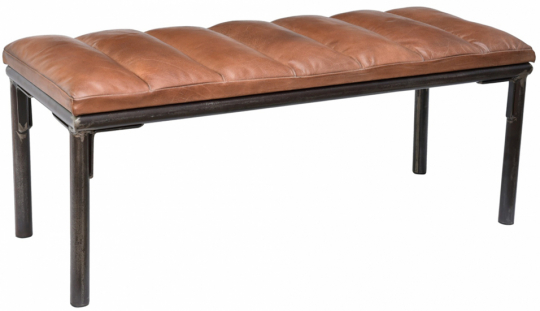 Ławka 'Sean' - Skóra/Żelazo