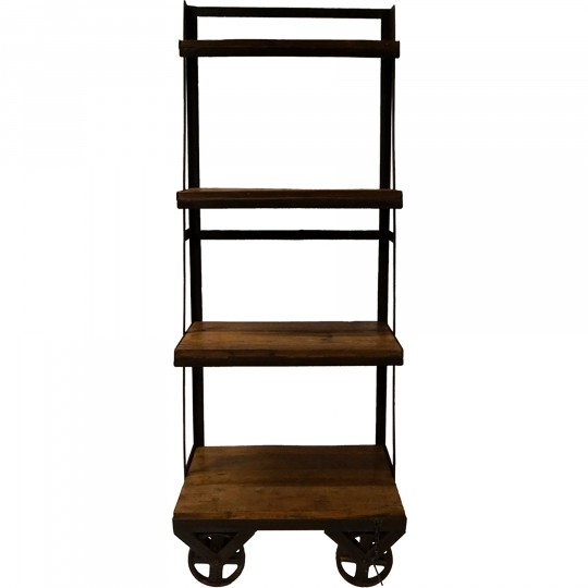 Regał 'Rustyk' - Żelazo/Drewno