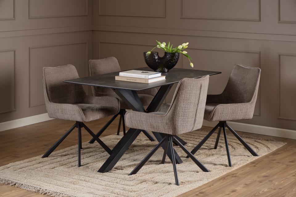 Krzesło 'Eddie' - Brązowe