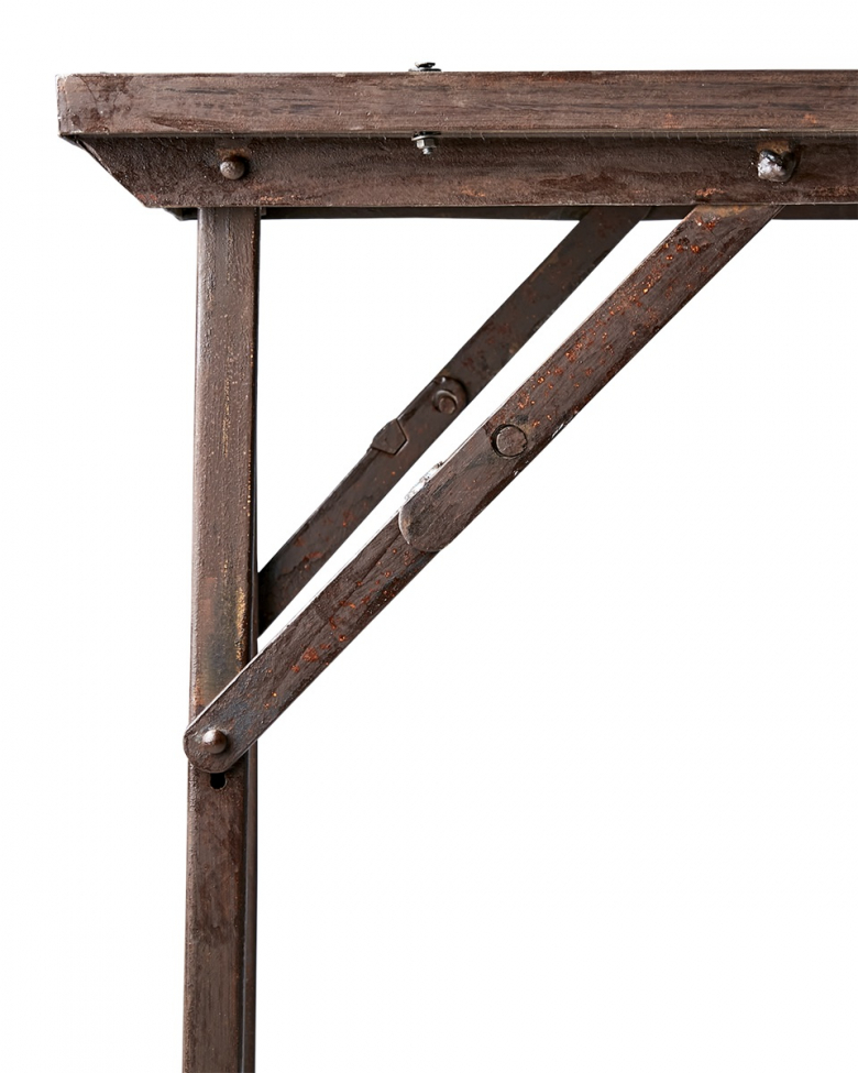 Składany stół 'Treasure' 150x62cm - Drewno z recyklingu