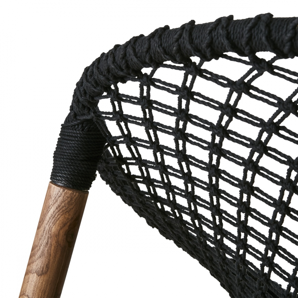 Sofa 'Elof' - Makramé/czarna