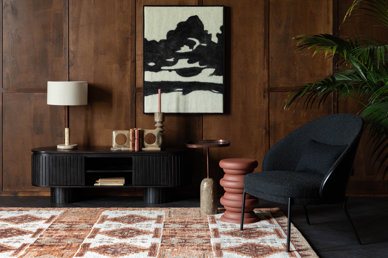 Stolik TV 'Kenji' - Brązowy