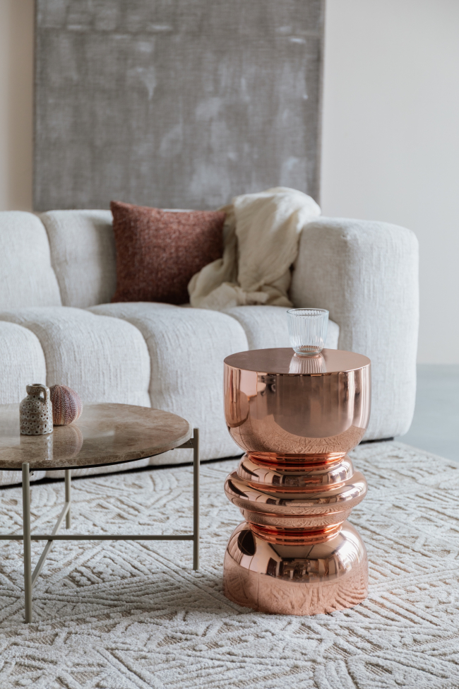 Stolik boczny 'Kinga' - Miedziany