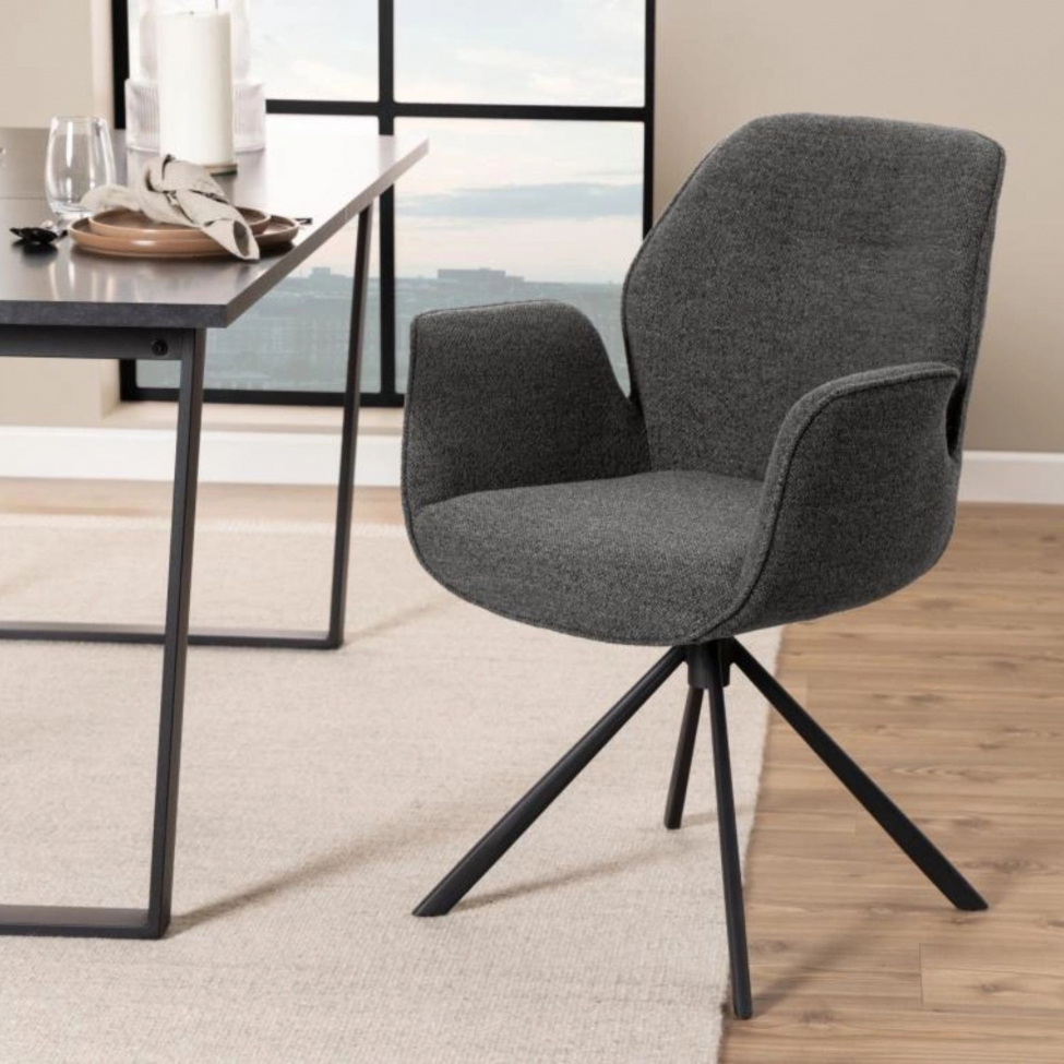 Krzesło 'Bjuv' - Matowa czerń