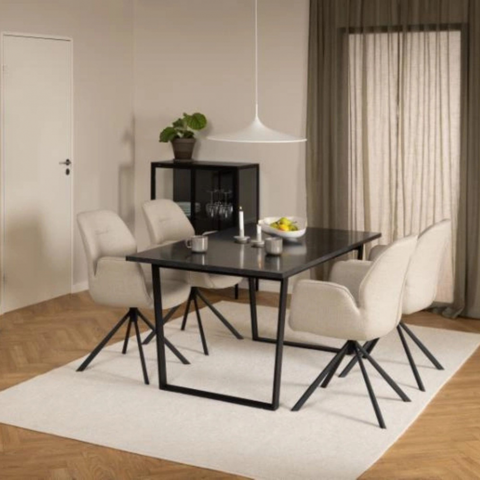 Krzesło 'Bjuv' - Beżowy/Czarny