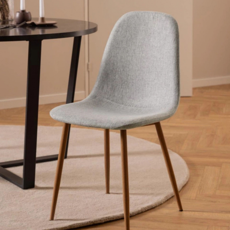 Krzesło 'Gal' - Szaro/Naturalne