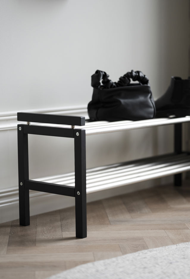 Stojak na buty 'Confetti' 100cm - Metal/Czarny