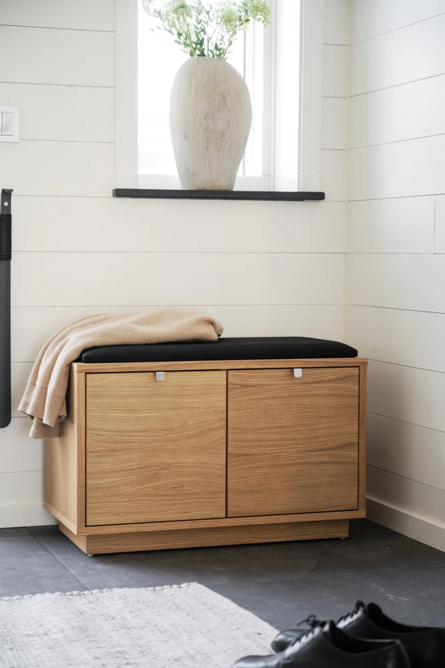 Ławka 'Confetti' 70cm - Dąb/Czarny