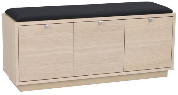 Ławka 'Confetti' 106cm - Białopigmentowana/Czarny