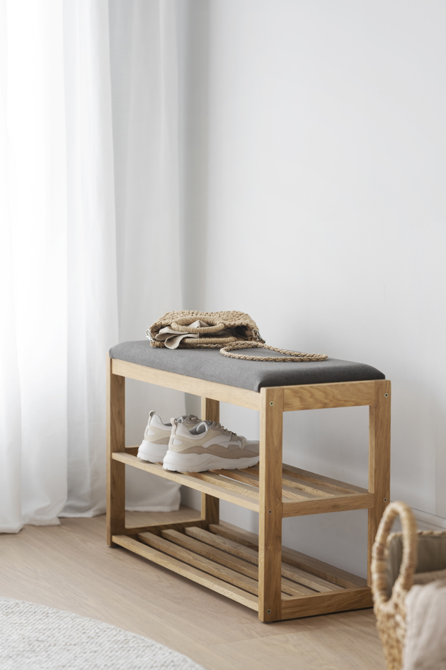 Stojak na buty 'Confetti' - Naturalny/Szary