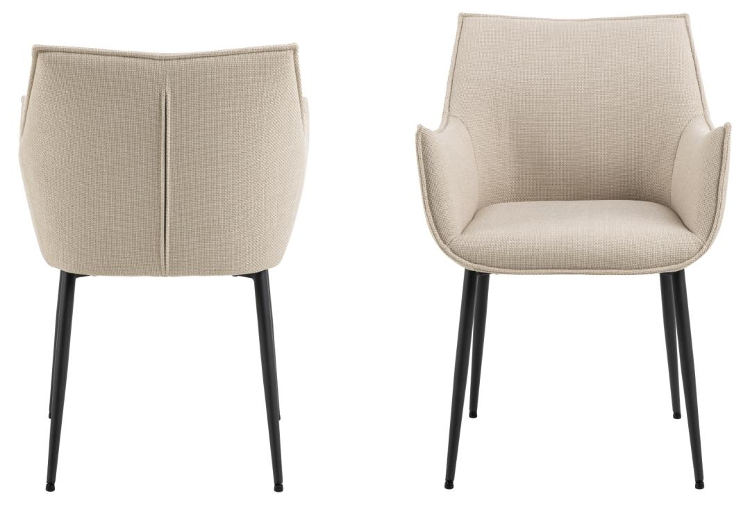 Krzesło 'Bonita' - Beżowo/Czarny