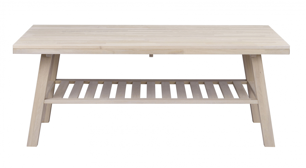 Stolik kawowy 'Brooklyn' 130x75cm - Białe pigmentowane dębowe