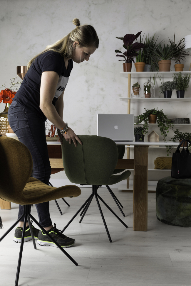 Krzesło 'Omg' - Aksamit/Zielony