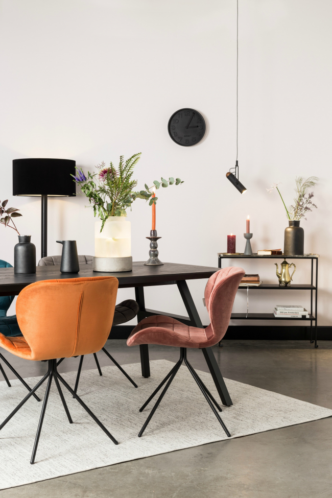 Krzesło 'Omg' - Aksamit/Pomarańczowy