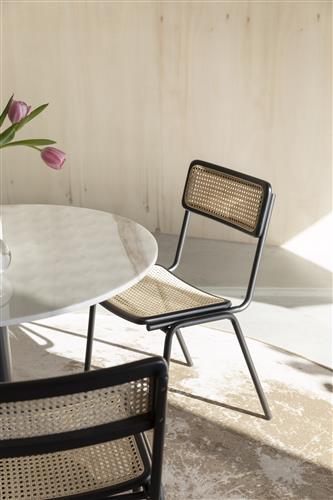 Krzesło 'Jort' - Czarne/Naturalne