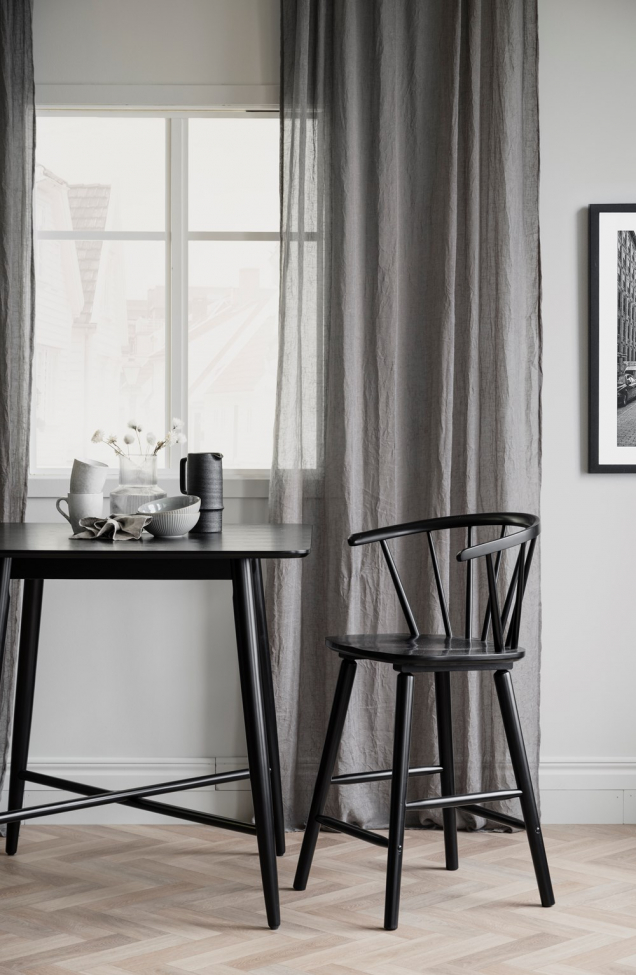 Stół barowy 'Lotta' 90x90cm - Czarny