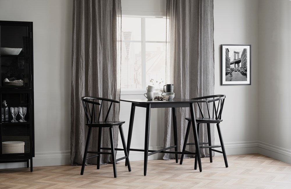 Stół barowy 'Lotta' 90x90cm - Czarny