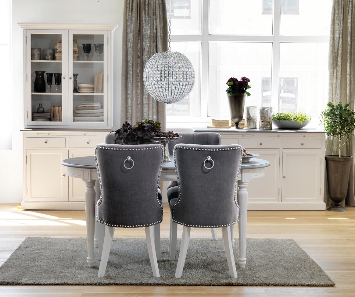 Krzesło 'Ina' - Szary/Biały