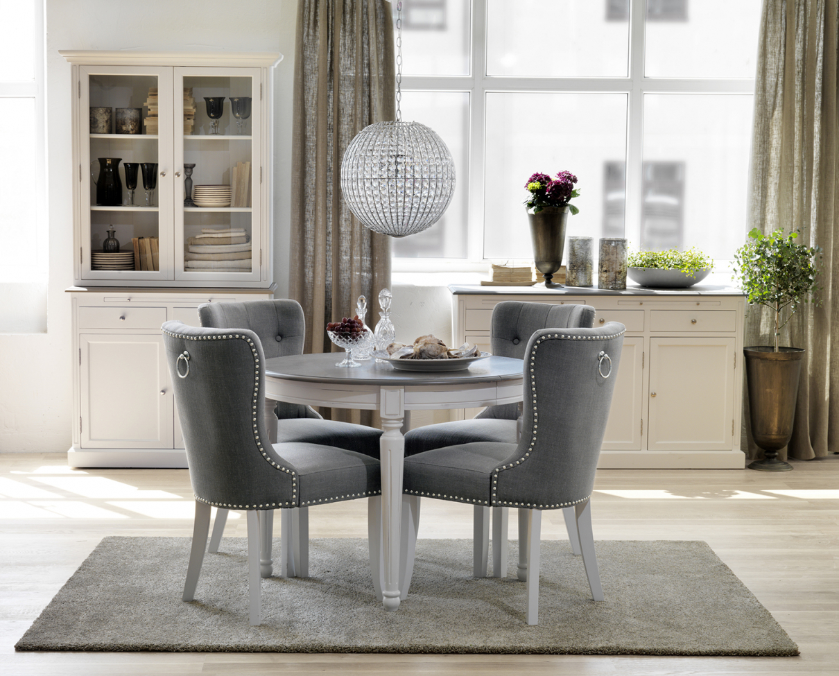 Krzesło 'Ina' - Szary/Biały