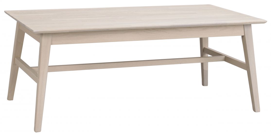 Stolik kawowy 'Filippa' - Białe olejowane dębowe