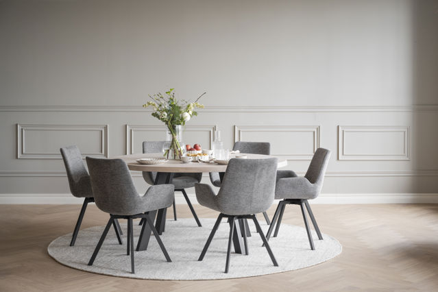 Stół 'Fred' Okrągły 160cm - Białe olejowane