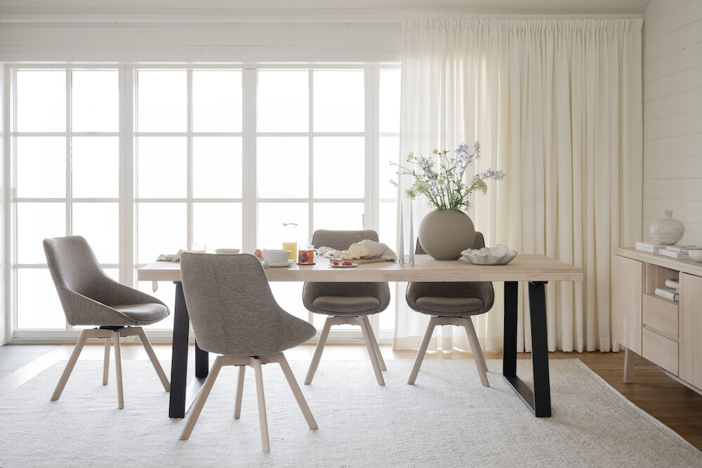 Krzesło 'Alison' - Ciemnobeżowe/Białopigmentowane