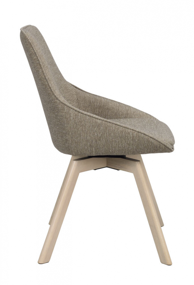 Krzesło 'Alison' - Ciemnobeżowe/Białopigmentowane